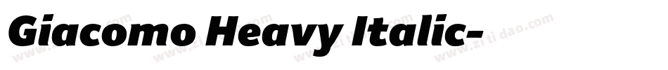 Giacomo Heavy Italic字体转换